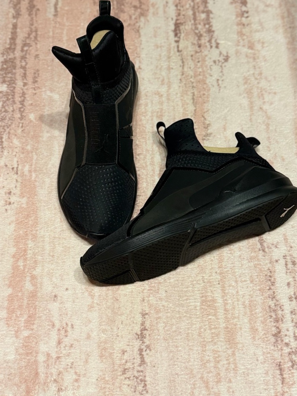 Kylie x Puma Black High-Top Slip-On Sneakers